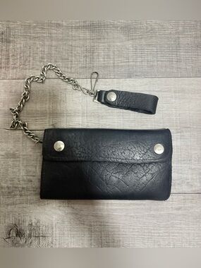 Vintage Heavy Duty Leather Biker Chain Wallet